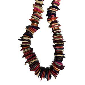 Large Chunky Colorful Vintage Beaded Necklace